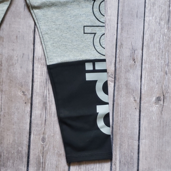 adidas Little Girls Linear Split Tights - Picture 4 of 8